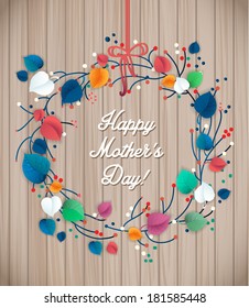 Happy Mother's Day Wreath Greeting Card