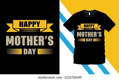 Happy Mother's Day-Print for t-shirt with lettering. Happy mother's day greeting card.