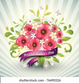 Happy mothers day-Vector Eps10