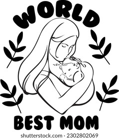 HAPPY MOTHER'S DAY,WORLD BEST MOM,JUST A GOOD MOM WITH A HOOD PLAYLIST,MY MOM IS MY HEART,MY FIRST MOTHER'S DAY DESIGN. 