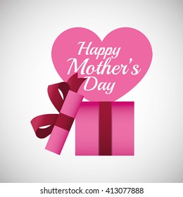 Happy mothers design. white background. celebration concept