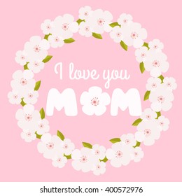 Happy Mothers Typographical Background.Greeting card design for Mother's Day.Vector royalty free stock illustration for greeting card, ad, promotion, poster, flier,article, social media, marketing