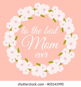 Happy Mothers Typographical Background.Greeting card design for Mother's Day.Vector royalty free stock illustration for greeting card, ad, promotion, poster, flier,article, social media, marketing
