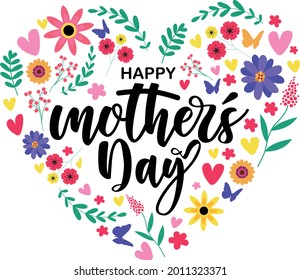 Happy Mothersday - Lettering Greeting Card