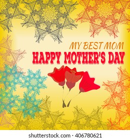 Happy Mothers's Day Background for the best mom with love