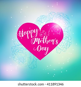  Happy Mothers's Day Typographical Blurred Background