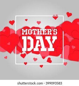 Happy Mothers's Day Typographical Design Card