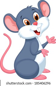 Happy mouse cartoon