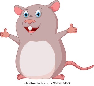 Happy mouse cartoon
