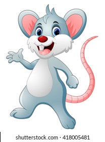 Happy mouse cartoon