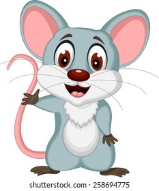 happy mouse cartoon posing