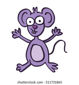 Happy mouse cartoon vector art