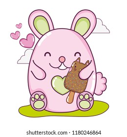 happy mouse and kawaii cat ice lolly