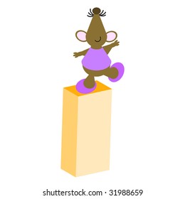 Happy Mouse with lower case letter l