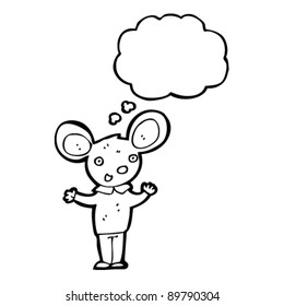happy mouse wearing clothes