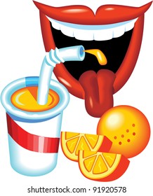 Happy Mouth with Orange Juice