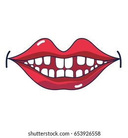 Female Lips Lipstick Smile Stock Vector (Royalty Free) 667101730