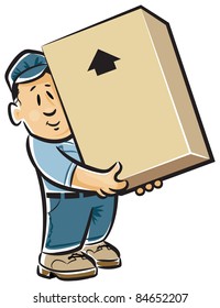 13,125 Cartoon men carrying box Images, Stock Photos & Vectors ...