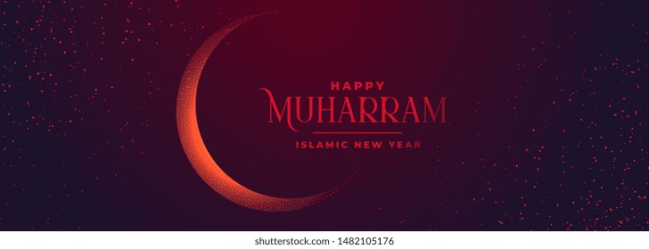 happy muharram festival banner for islamic new year