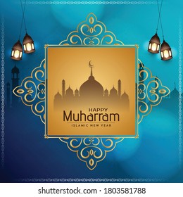 Happy Muharram Islamic festival background design
