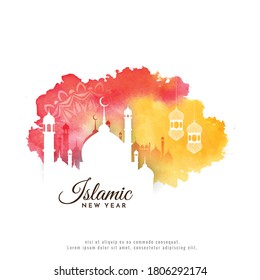 Happy Muharram islamic new year background design