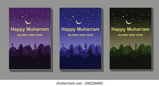 Happy Muharram, Islamic new year flyer design