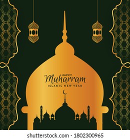 Happy Muharram islamic religious background design