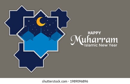 Feliz Muharram Simple Banner Template