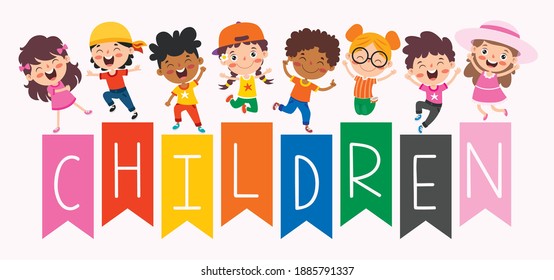 Happy Multi Ethnic Kids Playing Together