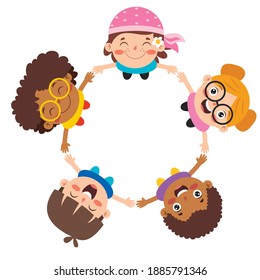 Happy Multi Ethnic Kids Playing Together