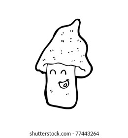 happy mushroom cartoon