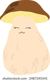 Happy mushroom, cute fantasy character