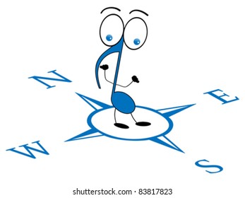 happy music note location