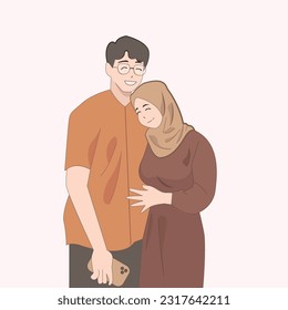 happy muslim couple vector
Illustration
