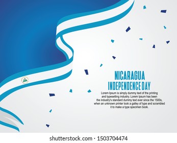 Happy Nacaragua National Day Celebration vector template, Background Concept for Independence Day and other events, Vector Illustration Design.