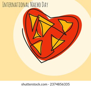 Happy nacho day. draw one continuous line