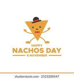 Feliz Dia de Nachos, 6 de novembro Dia de Nachos, modelo de mídia social, post, design de banner, design de conceito de Dia de Nachos.