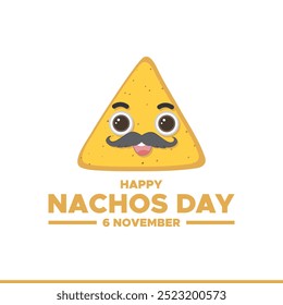 Feliz Dia de Nachos, 6 de novembro Dia de Nachos, modelo de mídia social, post, design de banner, design de conceito de Dia de Nachos.