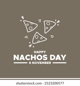 Feliz Dia de Nachos, 6 de novembro Dia de Nachos, modelo de mídia social, post, design de banner, design de conceito de Dia de Nachos.