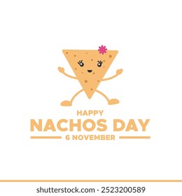 Feliz Dia de Nachos, 6 de novembro Dia de Nachos, modelo de mídia social, post, design de banner, design de conceito de Dia de Nachos.