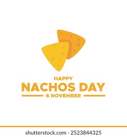 Feliz Dia de Nachos, 6 de novembro Dia de Nachos, modelo de mídia social, post, design de banner, design de conceito de Dia de Nachos.