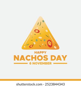 Feliz Dia de Nachos, 6 de novembro Dia de Nachos, modelo de mídia social, post, design de banner, design de conceito de Dia de Nachos.