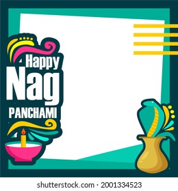 happy nag panchami festive twibbon frame template