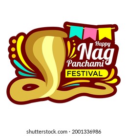 happy nag panchami indian festival. doodle style