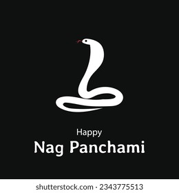 Happy Nag Panchami Indian Hindu Festival Celebration Vector Design