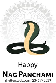 Happy Nag Panchami Indian Hindu Festival Celebration Vector Design