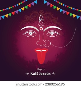 Happy Naraka Chaturdashi Kali Chaudas Post Design