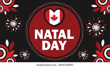 Happy Natal Day vector banner design illustration