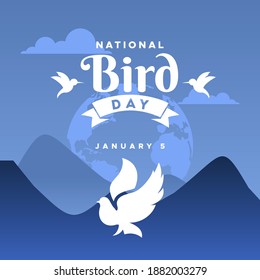 Happy National Bird Day Vector Design
