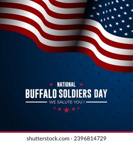 Happy national Buffalo Soldiers Day Background Vector Illustration 